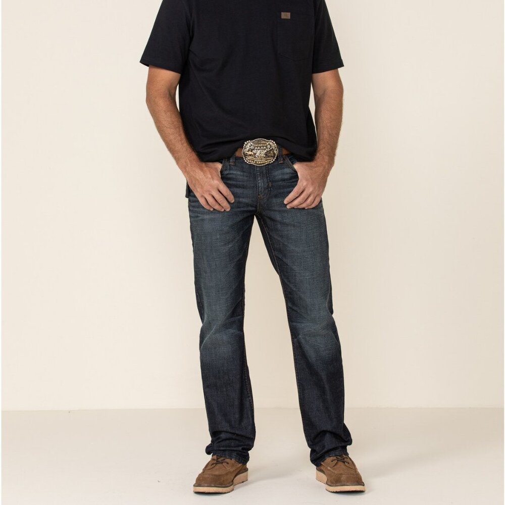 Moonshine Spirit Men's Decker Slim Straight Stretch Denim Jeans